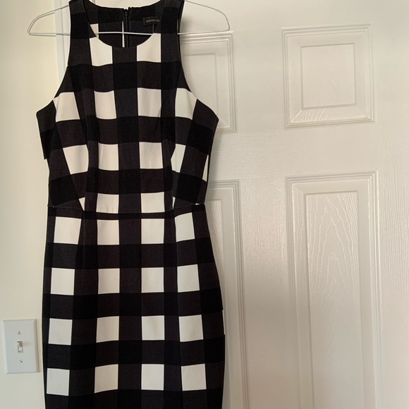 banana republic gingham bistretch sheath dress - Picture 1 of 8